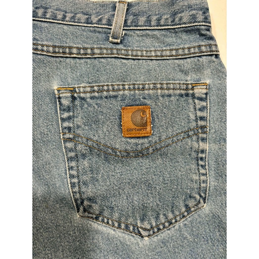 Carhartt B17 DST Relaxed Fit Straight Leg Blue Denim Jeans Mens 36x32 - Picture 4 of 12
